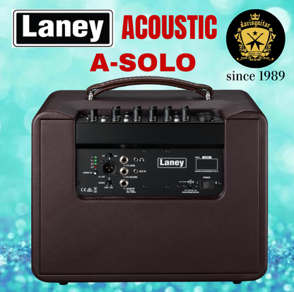 Laney Acoustic Amp A-Solo Dual Channel 3 Band EQ Chorus Reverb Anti Feedback 60 watts