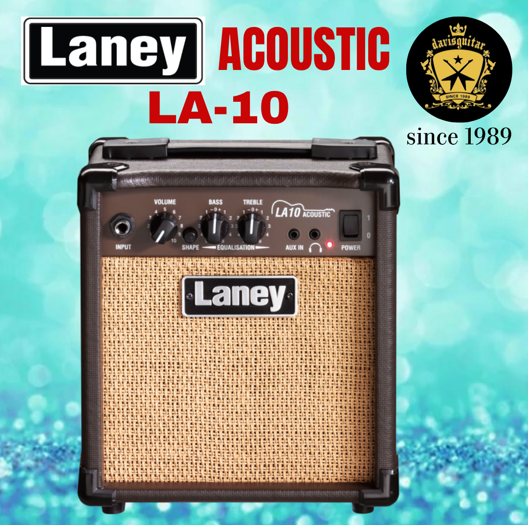 Laney LA-10 Acoustic Guitar Amplifier 10 watts 2 Band EQ Headphone Socket