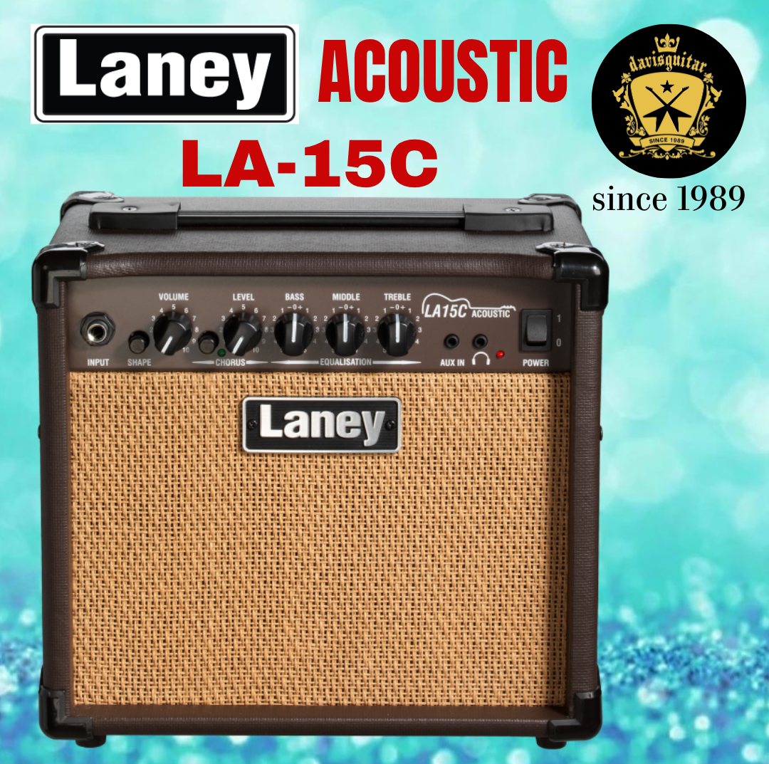 Laney LA-15C Acoustic Guitar Amplifier 15 watts 3 Band EQ Chorus Headphone Socket