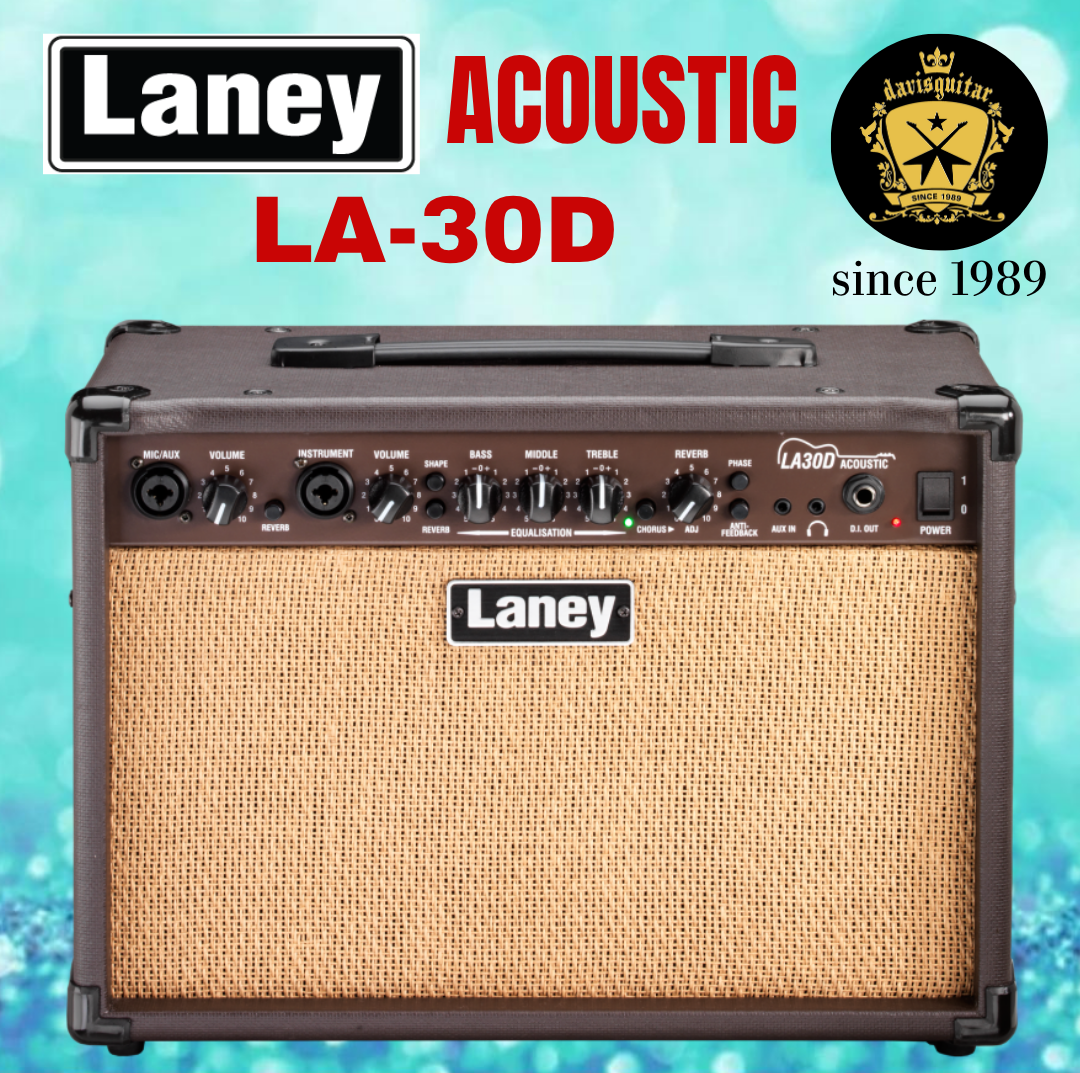 Laney LA-30D Acoustic Amplifier Dual Channel 3 Band EQ Chorus Reverb 30 watts