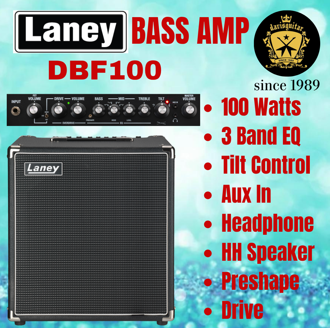 Laney DBF100 Digbeth Foundry Bass Amplifier with Drive 100 watts D.I Out