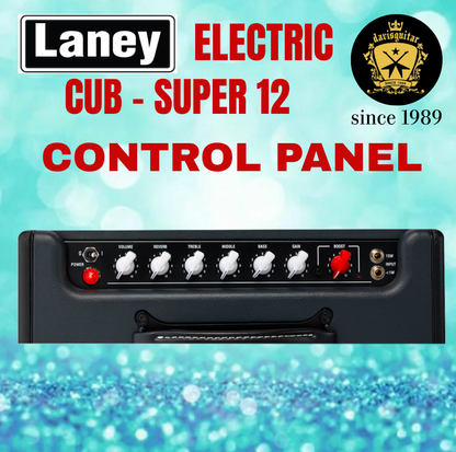 Laney CUB-SUPER12 Boutique Electric Pure Tube Amp 15 watts or 1 watts with Reverb