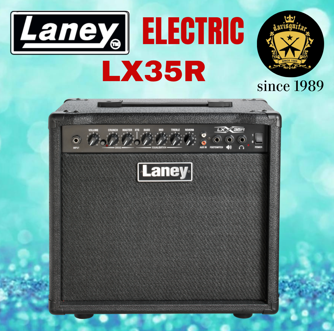 Laney LX35R Black Twin-Channel Electric Guitar Amp with Reverb 35 watts