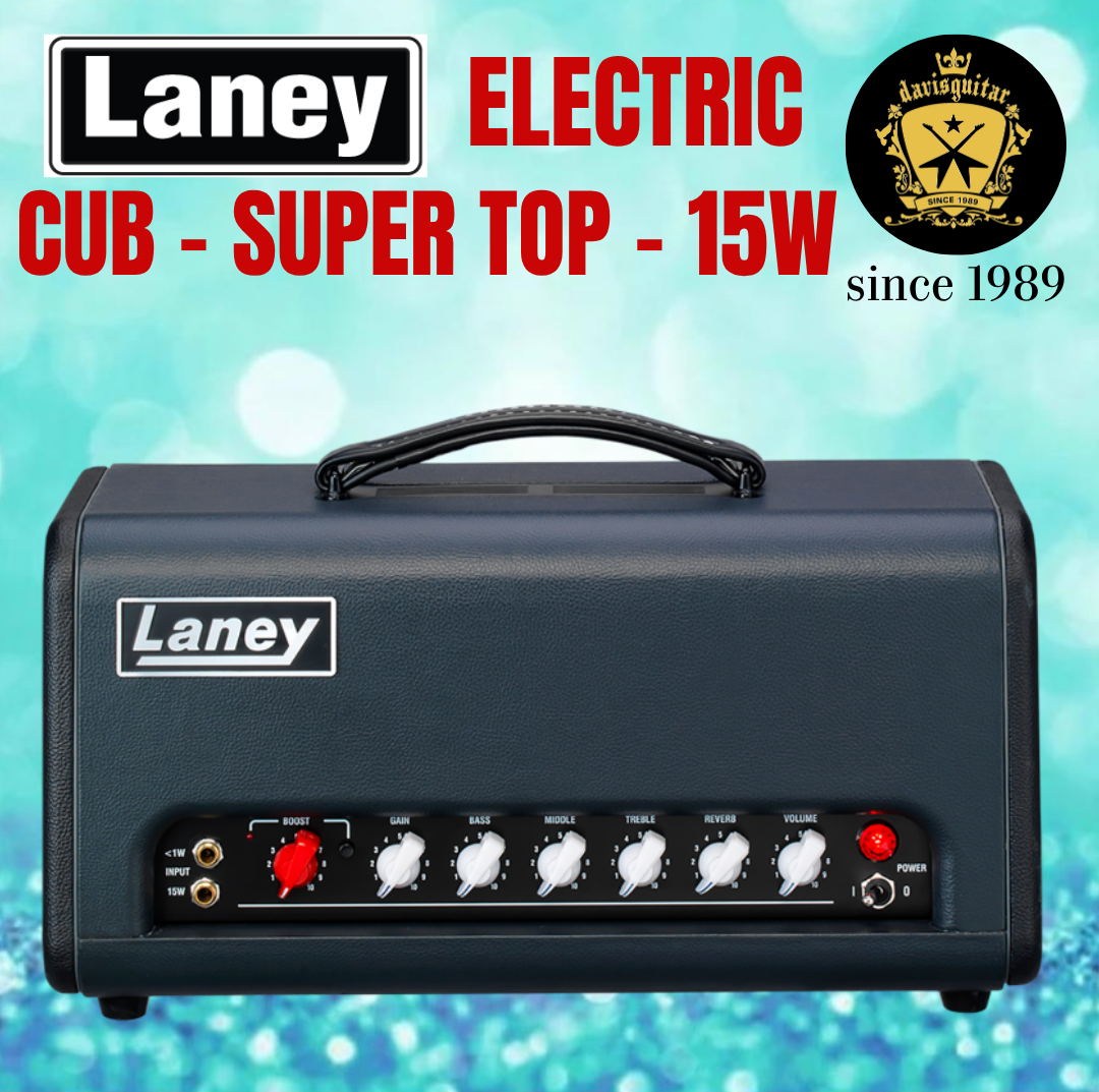 Laney CUB-SUPER TOP Boutique Electric Pure Tube Amp Head 15 or 1 watts with Reverb Boost