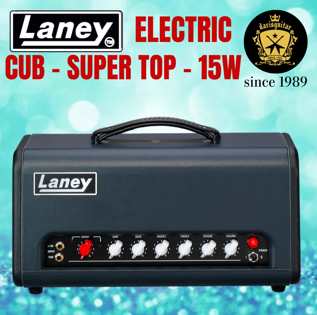 Laney CUB-SUPER TOP Boutique Electric Pure Tube Amp Head 15 or 1 watts with Reverb Boost