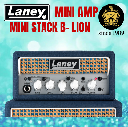 Laney MINISTACK-B-LION – Bluetooth Battery-Powered Guitar Amp with Smartphone Interface