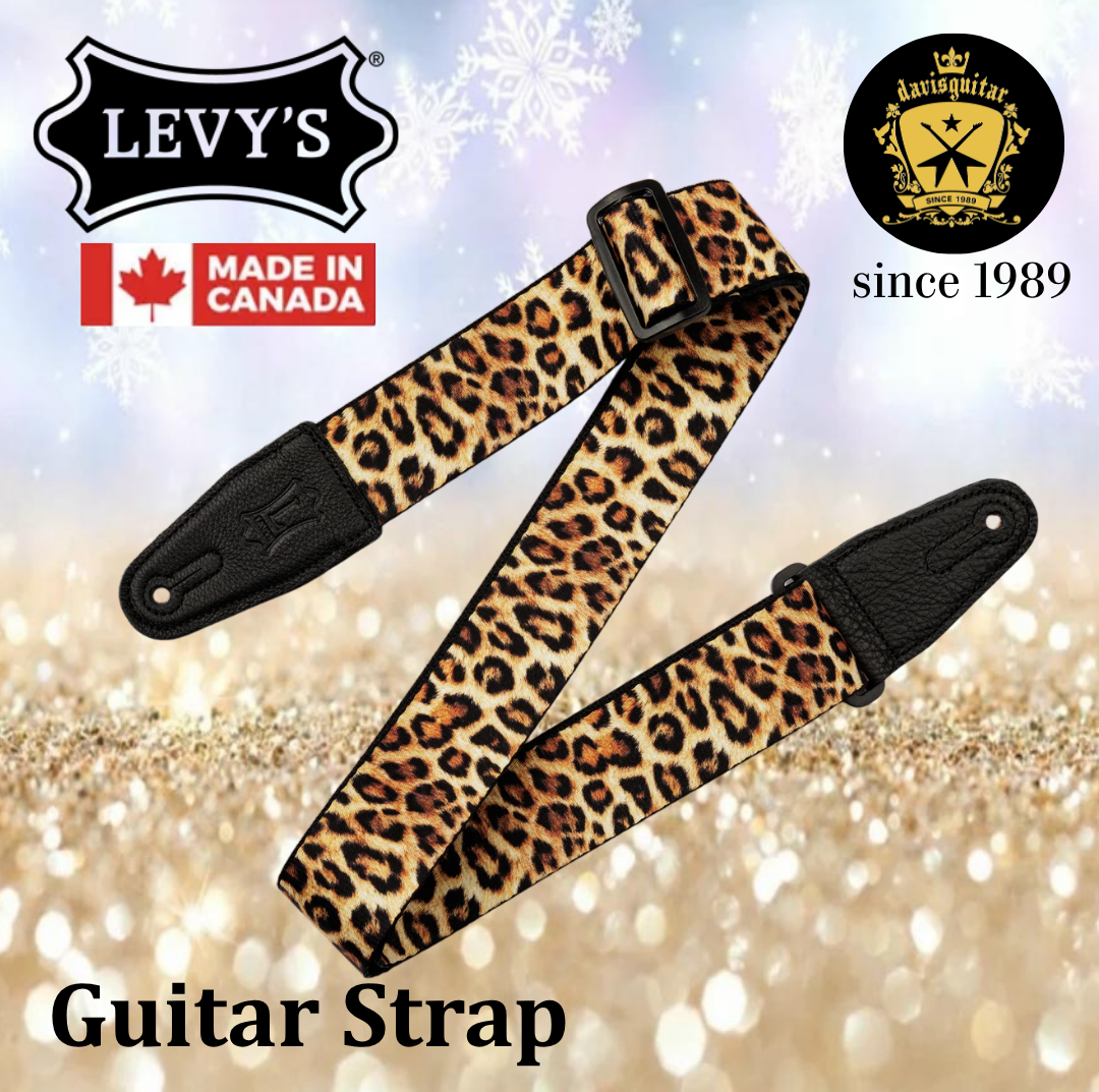 Levy's Leather MP2AP-LEO Untamed Animal Print Series Guitar Strap Leopard Print