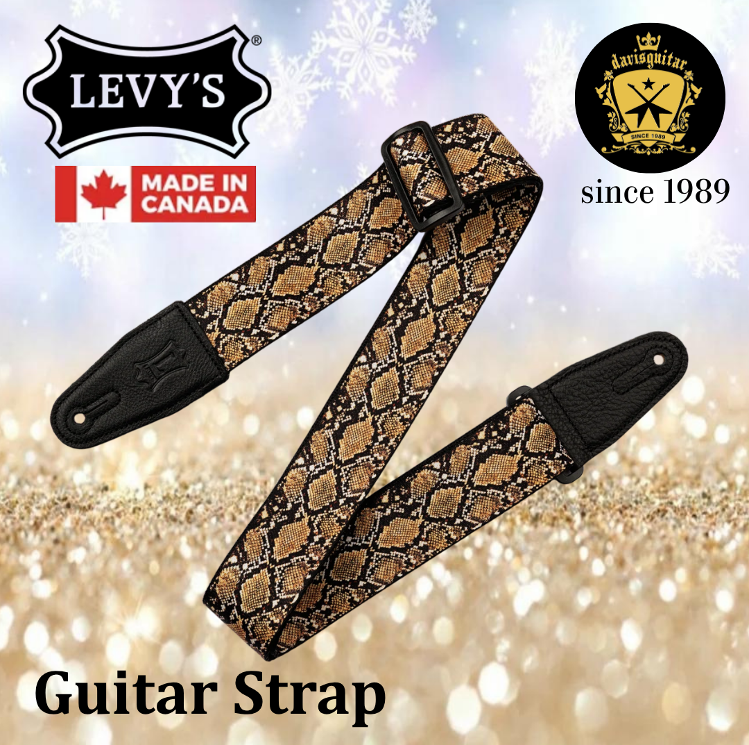 Levy's Leather MP2AP-SNK Untamed Animal Print Series Guitar Strap Snake Print