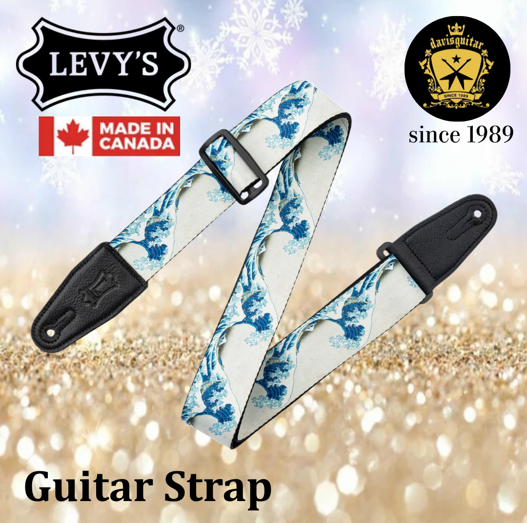 Levy's Leather MP2MSP-002 Masterpiece Series Guitar Strap Japan Waves Design