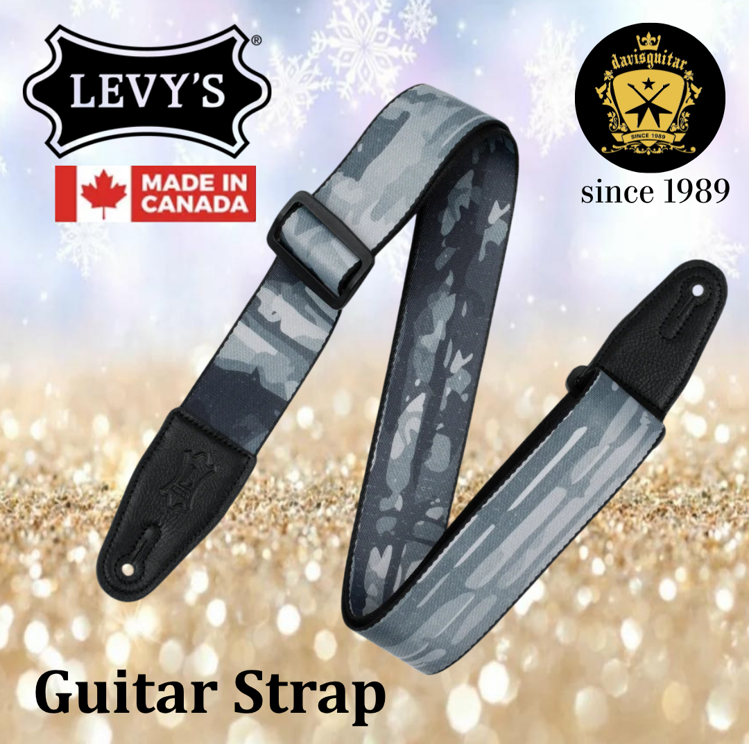 Levy's Leather MPD2-109 Nature Series Guitar Strap Grey Abstract Tree Motif