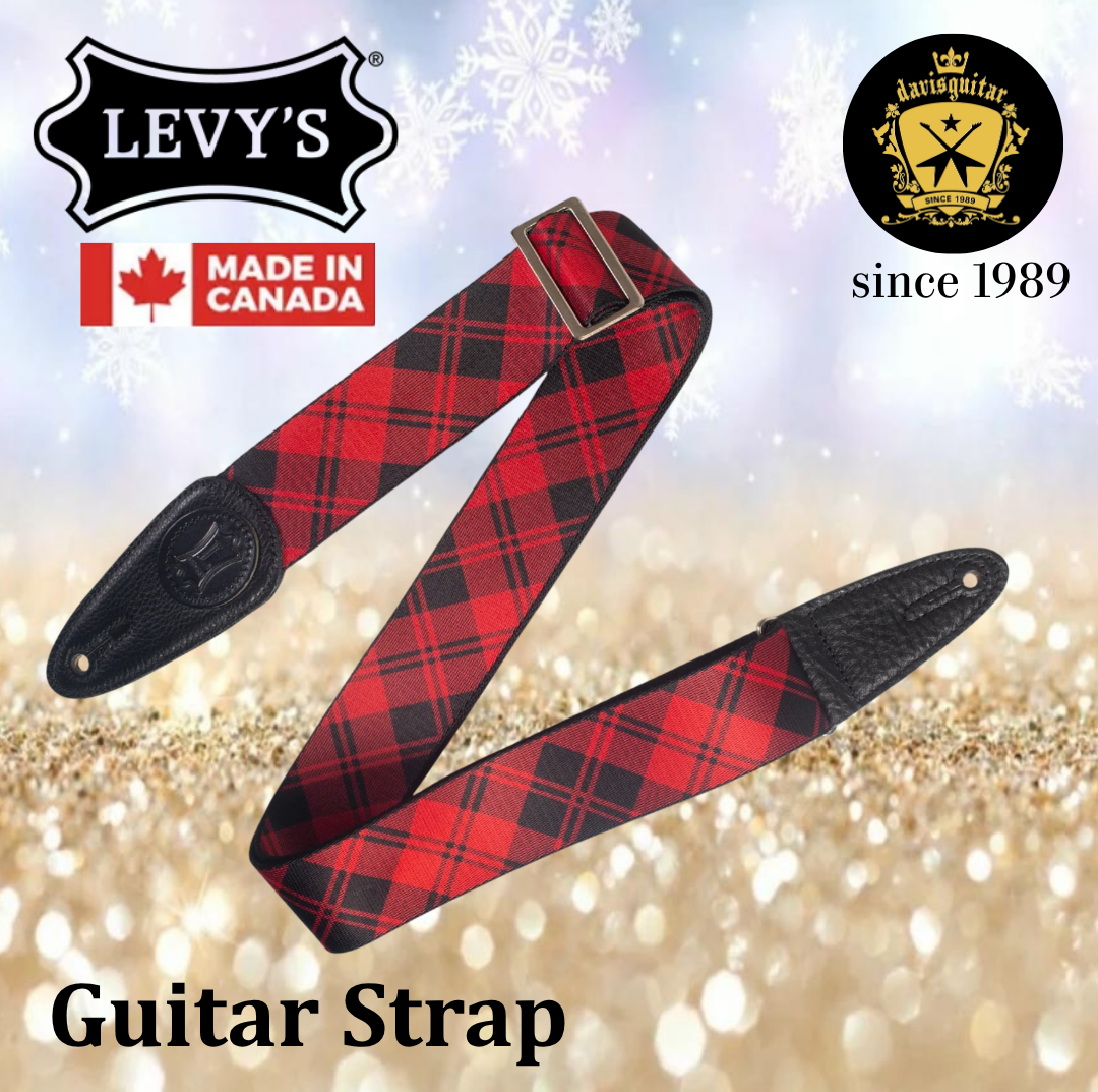 Levy's Leather MSSPLD8-RED Signature Poly Series Guitar Strap – Lumberjack Print