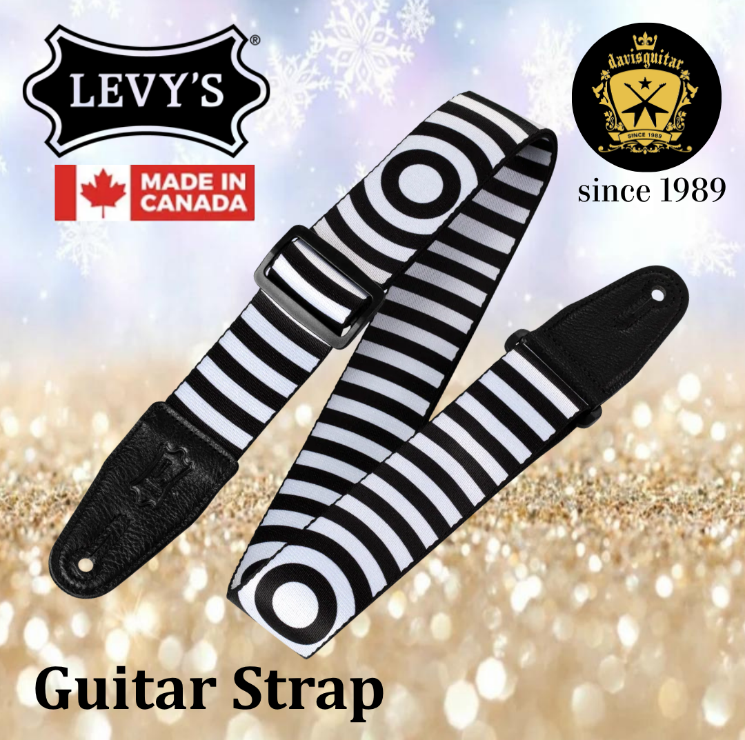 Levy’s Leather Graphic Waves Series 2" Polyester Guitar Strap – Vertigo MPS2-064