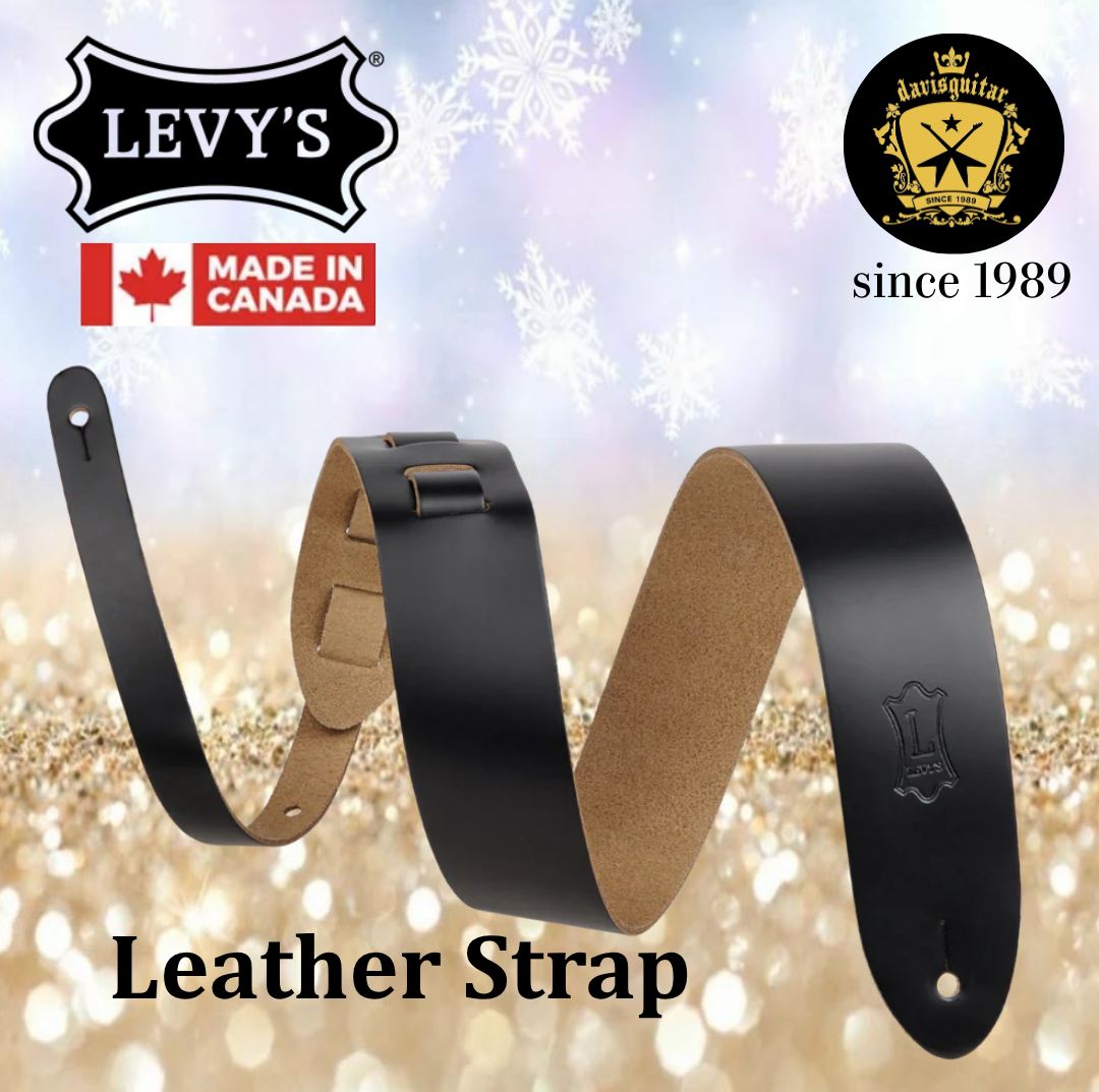 Levy’s Leathers M12 Black Top Grain Guitar Strap