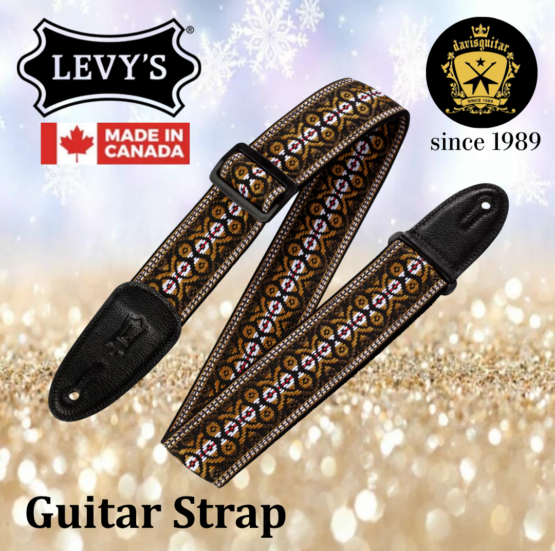 Levy’s Leathers M8HT-20 Brown Hootenanny Series Guitar Strap