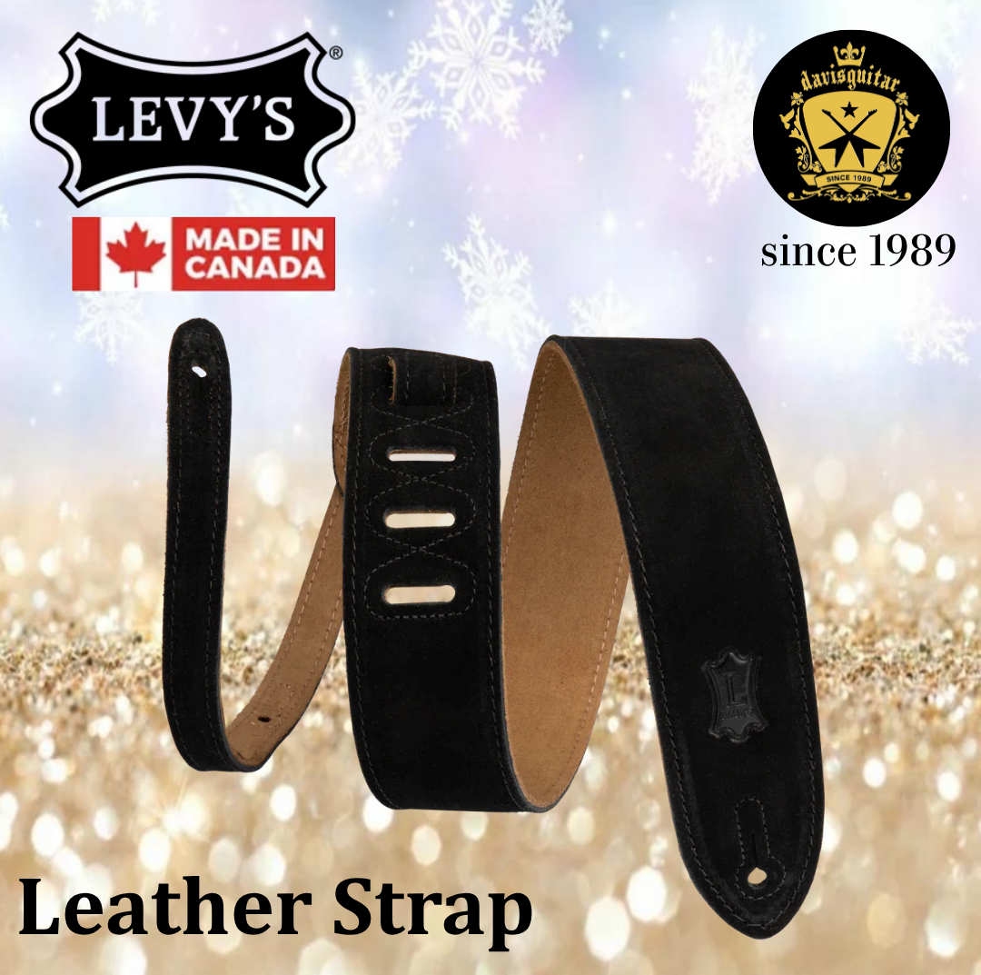 Levy’s Leathers MS12-BLK Black Suede Series Guitar Strap
