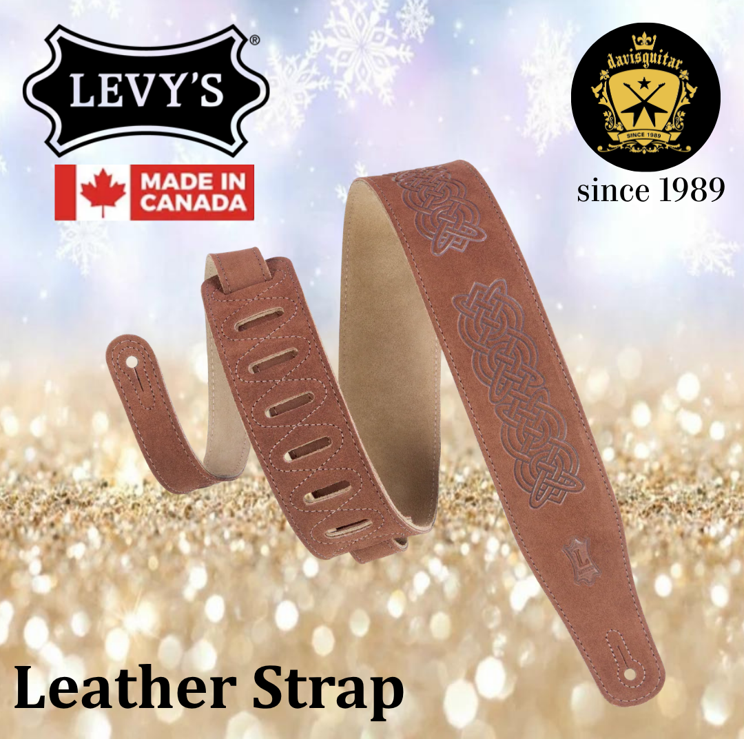 Levy’s Leathers MS26CK-BRN Brown Celtic Embossed Series Guitar Strap