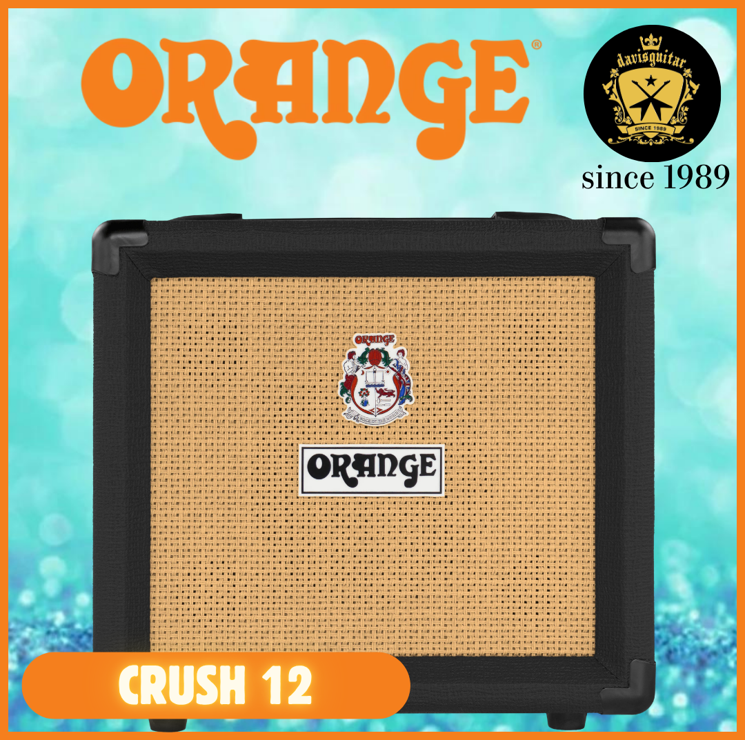 Orange Amp Crush 12 Combo for Electric Guitar 12 watts Headphone Output Aux Input Black