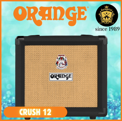 Orange Amp Crush 12 Combo for Electric Guitar 12 watts Headphone Output Aux Input Black