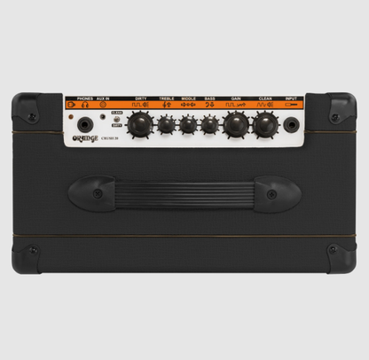 Orange Amp Crush 20 Combo for Electric Guitar 20 watts Headphone Output Aux Input Black