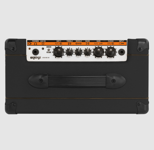 Orange Amp Crush 20 Combo for Electric Guitar 20 watts Headphone Output Aux Input Black