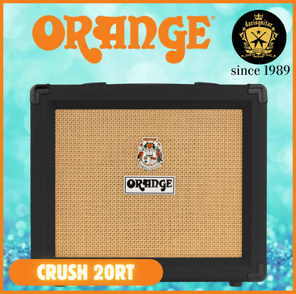 Orange Amp Crush 20 RT Reverb and Tuner Combo for Electric Guitar 20 watts Headphone Output Black