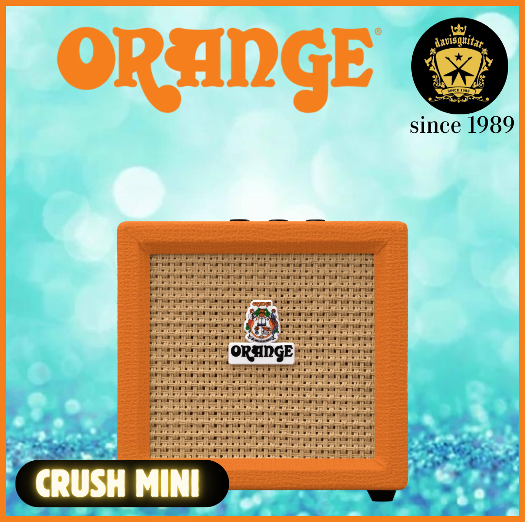 Orange Amp Mini Crush for Electric Guitar 3 watts Built in Tuner (Battery Included)