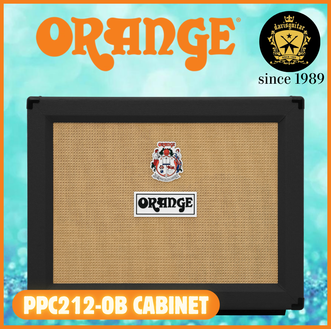 Orange PPC212OB 2x12 Speaker Cabinet 120 watts Celestion Vintage 30 Black