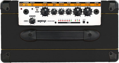 Orange Amp Crush 20 RT Reverb and Tuner Combo for Electric Guitar 20 watts Headphone Output Black