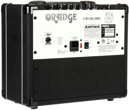 Orange Amp Crush 20 RT Reverb and Tuner Combo for Electric Guitar 20 watts Headphone Output Black