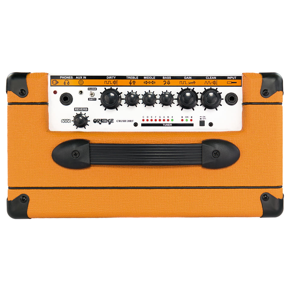 Orange Amp Crush 20 RT Reverb and Tuner Combo for Electric Guitar 20 watts Headphone Output