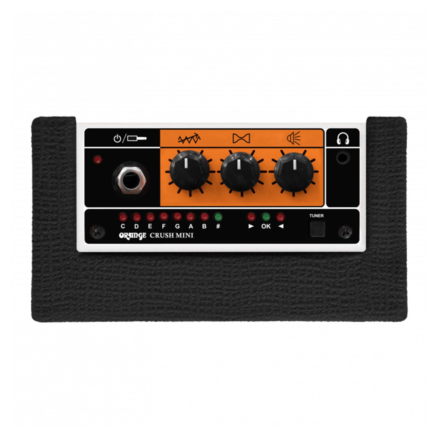 Orange Amp Mini Crush for Electric Guitar 3 watts Built in Tuner Black (Battery Included)