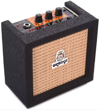 Orange Amp Mini Crush for Electric Guitar 3 watts Built in Tuner Black (Battery Included)