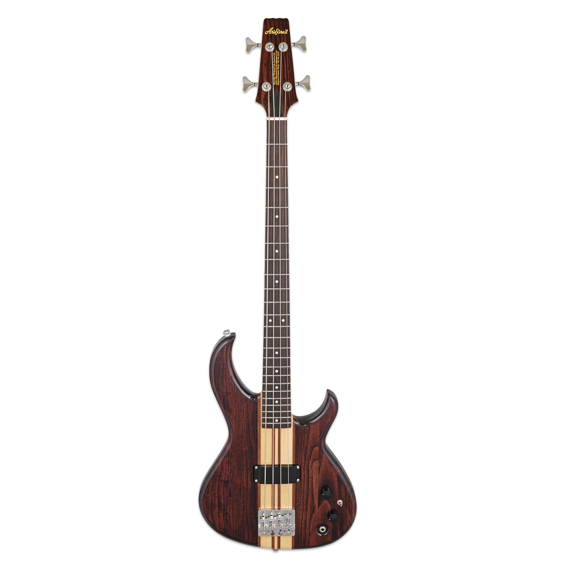 Aria 4 String Bass Guitar SB-700 WA Neck Through Natural