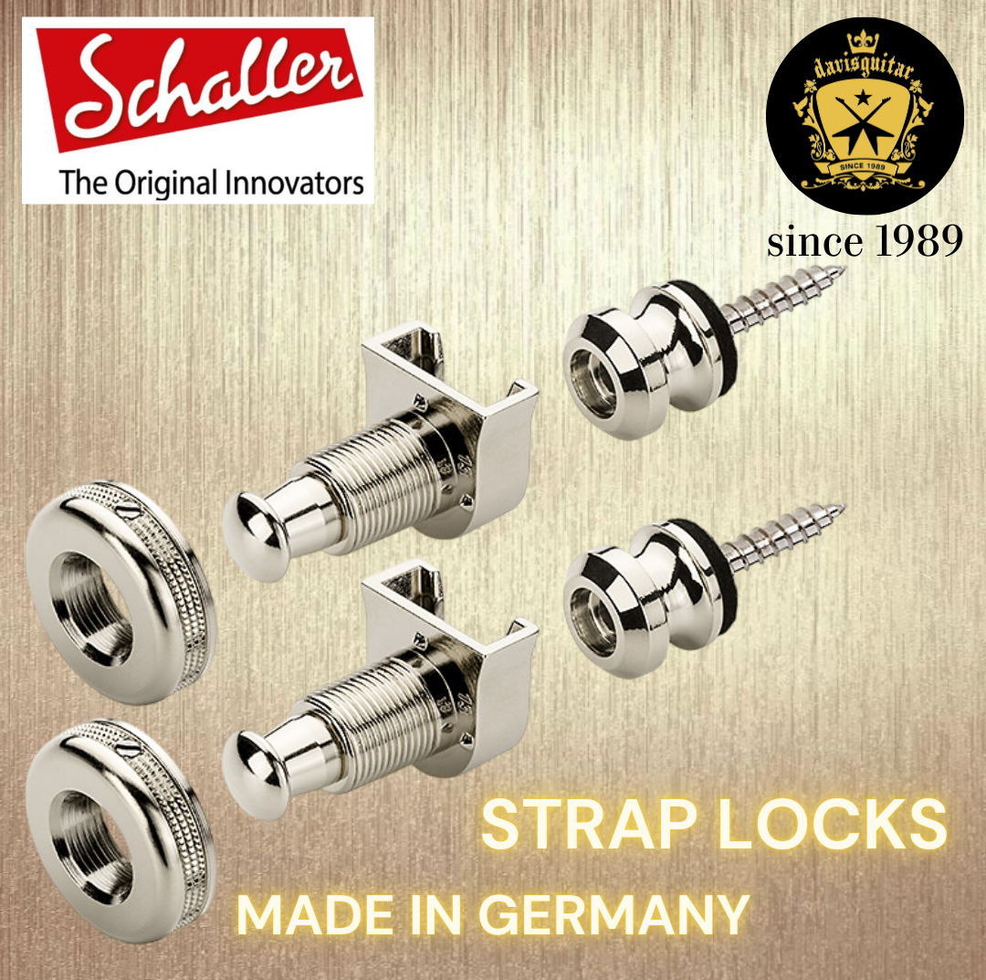Schaller Parts Strap Lock Nickel for electric or bass guitar Made In Germany