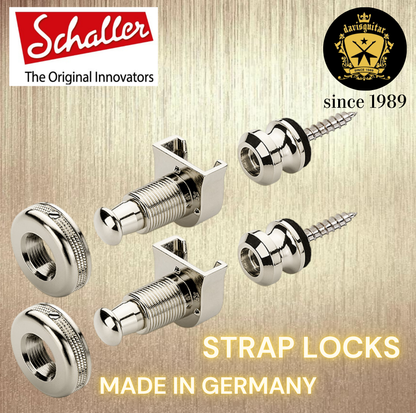 Schaller Parts Strap Lock Nickel for electric or bass guitar Made In Germany