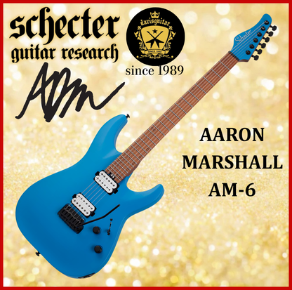 Schecter Aaron Marshall AM-6 Satin Royal Sapphire Artise Signature Electric Guitar