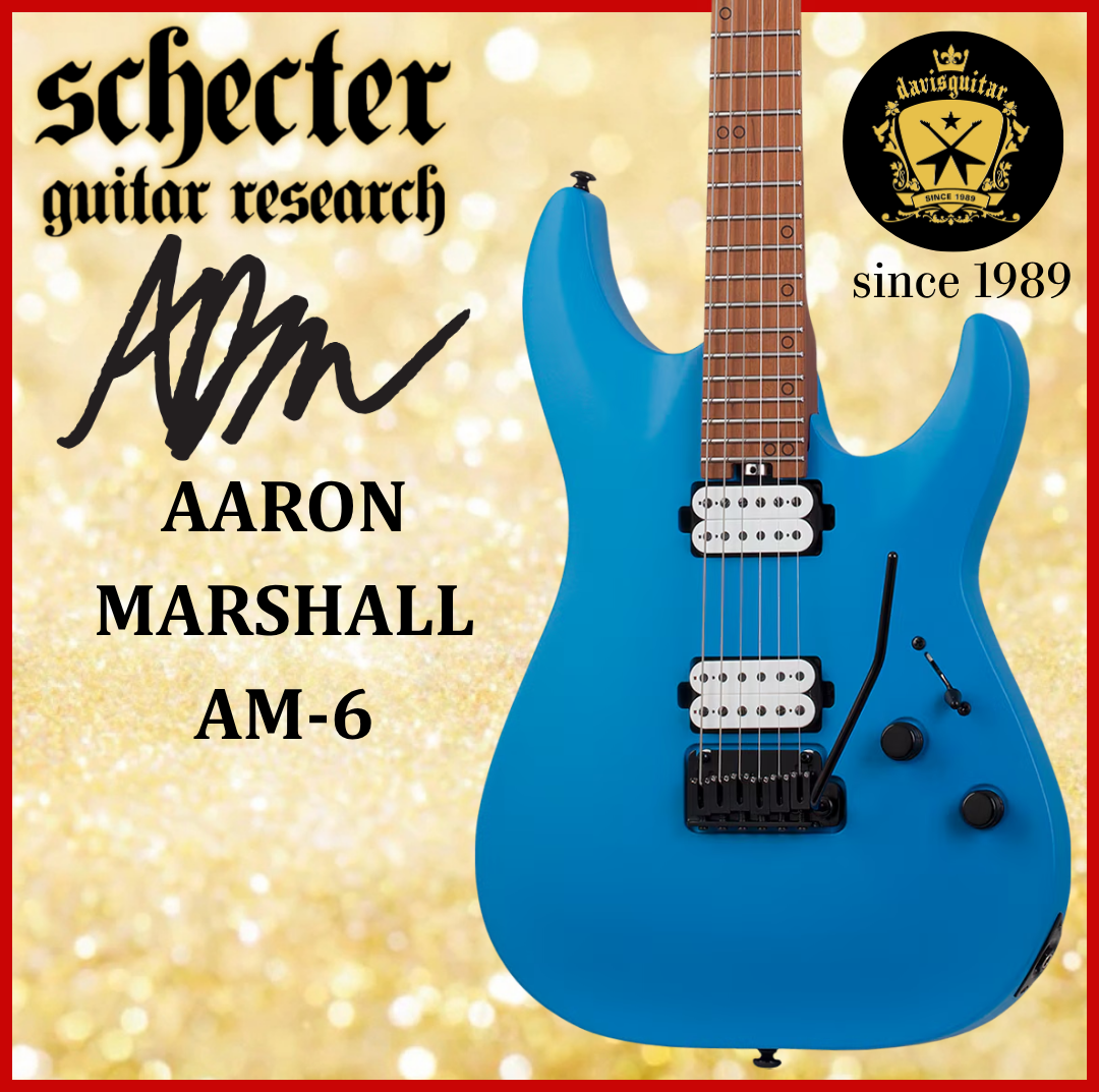 Schecter Aaron Marshall AM-6 Satin Royal Sapphire Artise Signature Electric Guitar