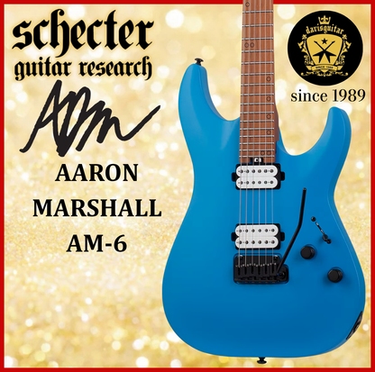 Schecter Aaron Marshall AM-6 Satin Royal Sapphire Artise Signature Electric Guitar