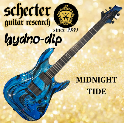 Schecter C-1 Hydro-dip Midnight Tide Electric Guitar