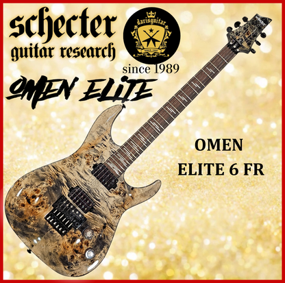 Schecter Omen Elite 6 FR Charcoal Floyd Rose Bridge Electric Guitar