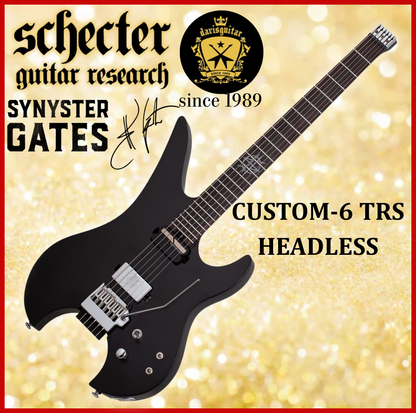 Schecter Synyster Gates Custom- 6 TR-S Headless Sustainiac Electric Guitar Satin Black