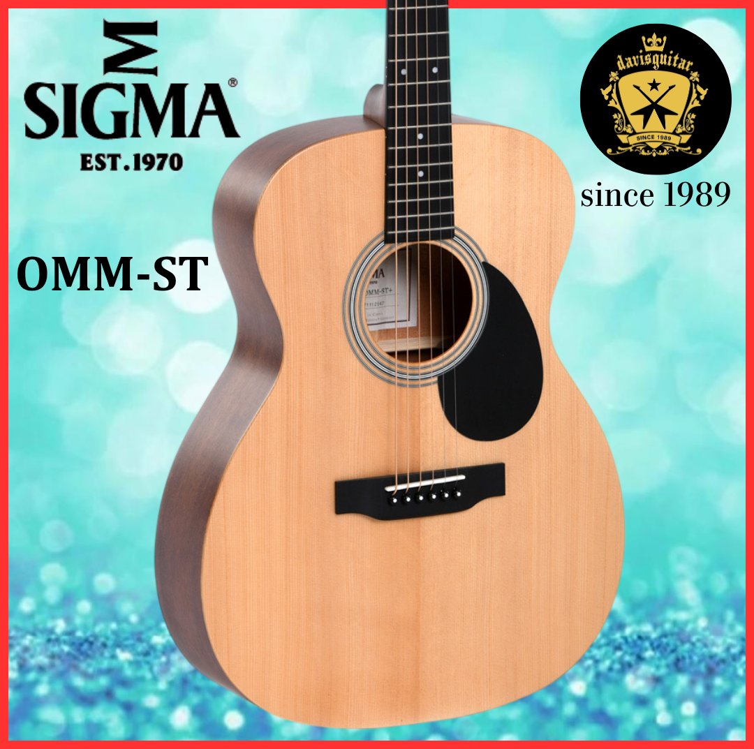 Sigma Acoustic Guitar OMM-ST Natural Satin Solid Sitka Spruce Top Mahogany Side and Back