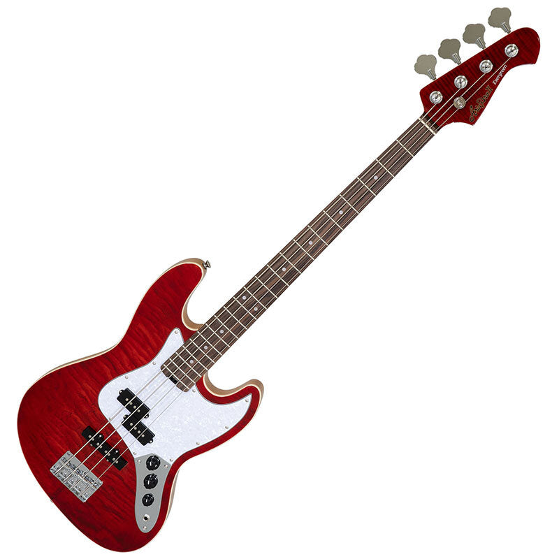 Aria Pro II 4 Strings Electric Bass Guitar STB-AE200 SR See Through Red