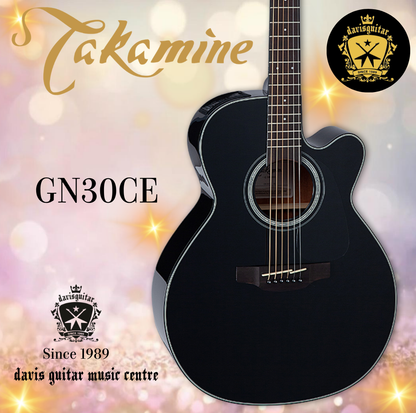 Takamine GN30CE Black Gloss Acoustic Electric Guitar Solid Spruce Top