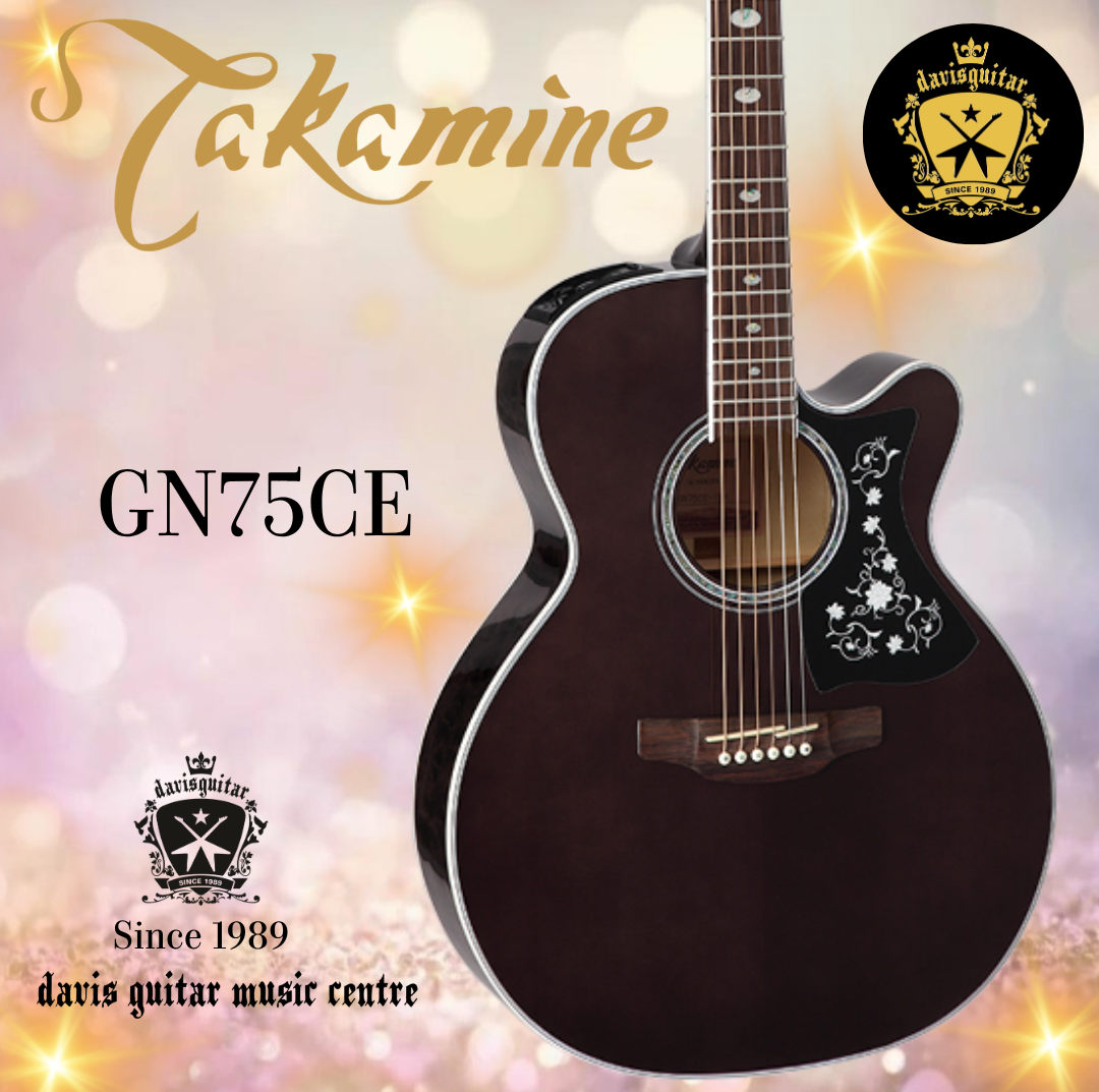 Takamine GN75CE Black Gloss Acoustic Electric Guitar Solid Spruce Top