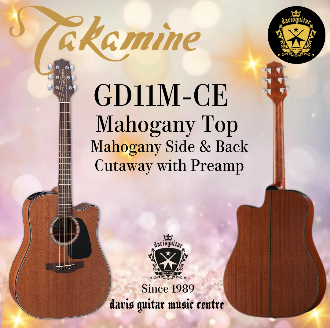 Takamine GD11MCE Acoustic Electric Guitar Mahogany Top and Mahogany Side and Back Satin
