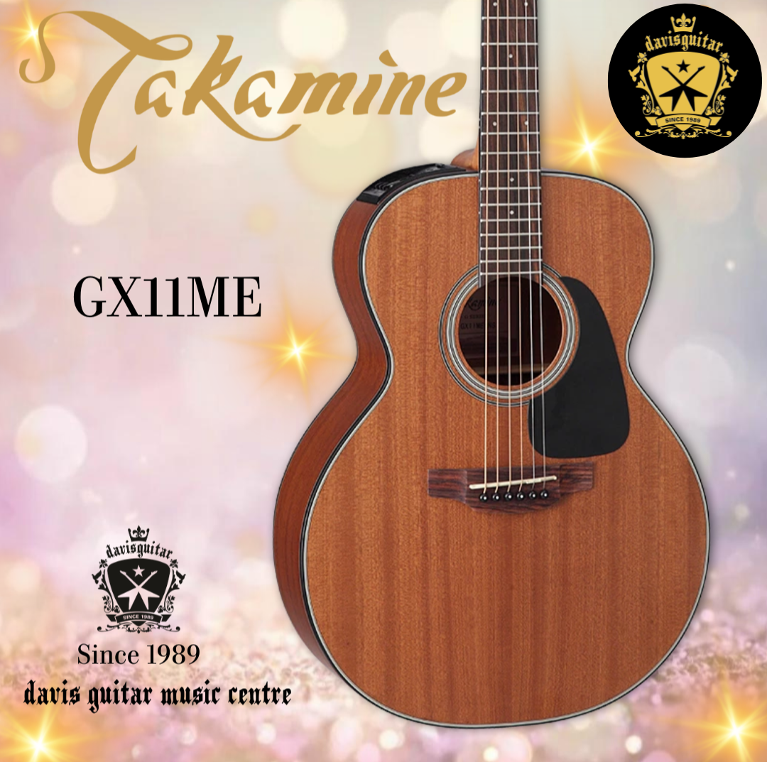 Takamine GX11ME 3/4 Acoustic Electric Guitar Mahogany Top Mahogany Side and Back