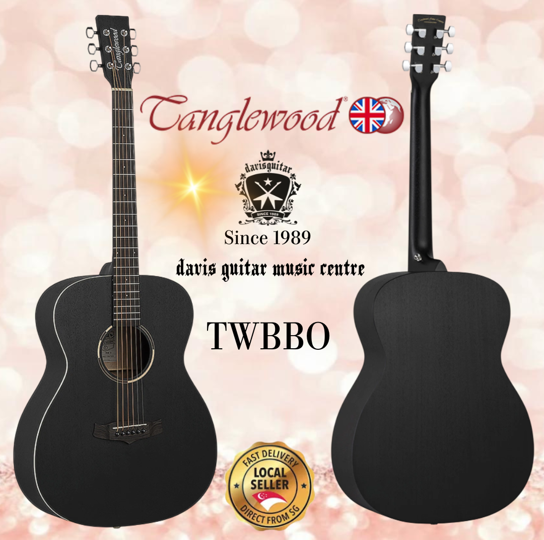 Tanglewood Acoustic Guitar TWBBO Satin Black