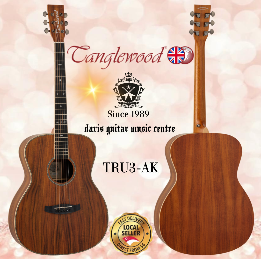Tanglewood Acoustic Guitar TRU3-AK Kao Natural Satin Solid Top