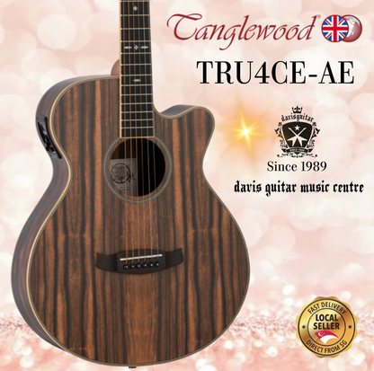 Tanglewood Electric Acoustic Guitar TRU4CE-AE Natural Satin Folk Solid Top